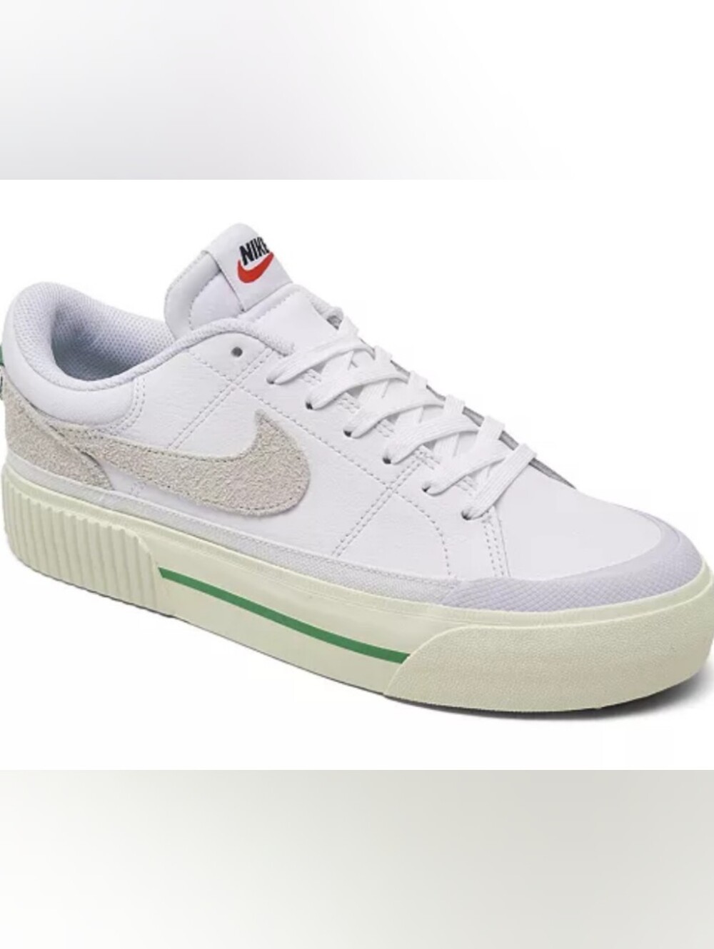 Nike Wmns Court Legacy Lift 'White Stadium Green' Sneakers Size 10 Used Exc